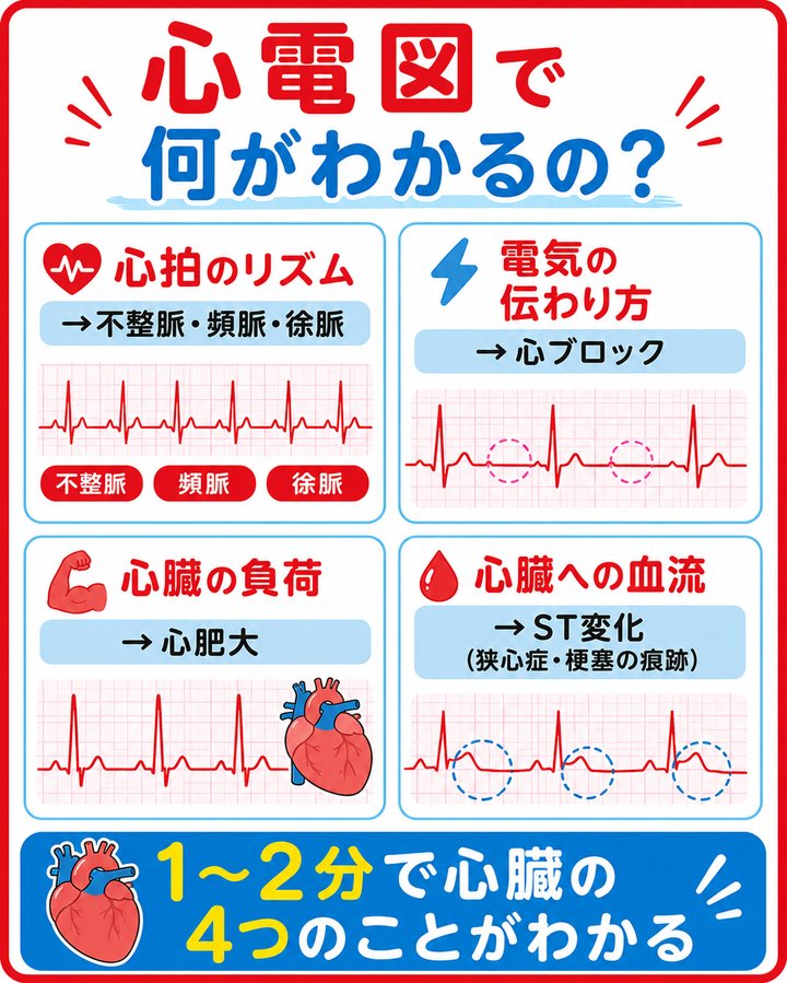 心電図で何がわかるの？