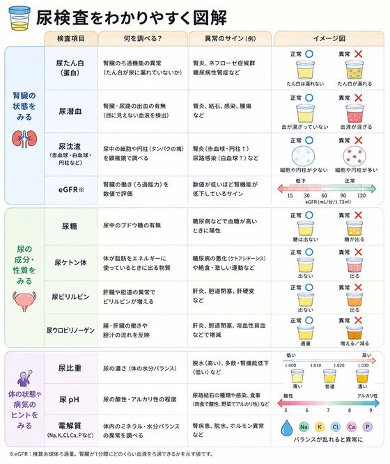 尿検査をわかりやすく図解