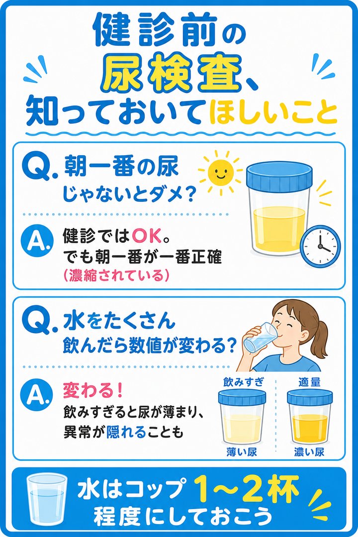 健診前の尿検査、知っておいてほしいこと
