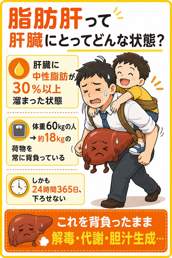 脂肪肝って肝臓にとってどんな状態?