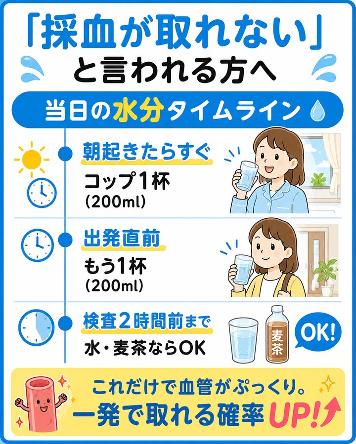 「採血が取れない」と言われる方へ