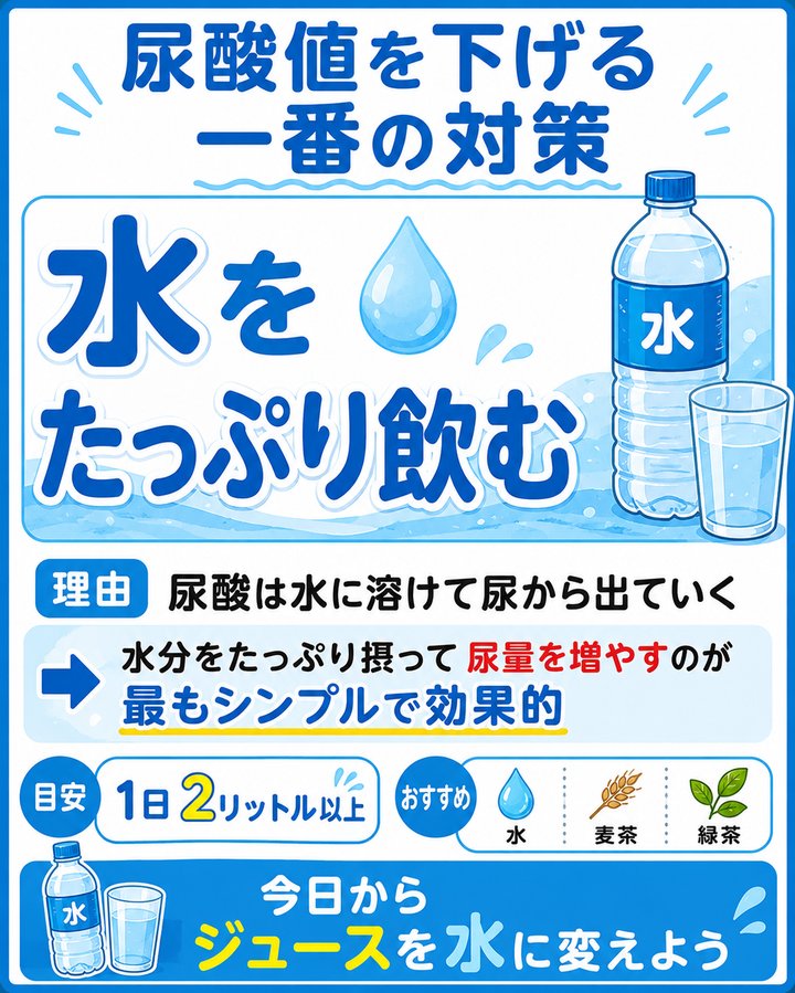 尿酸値を下げる一番の対策